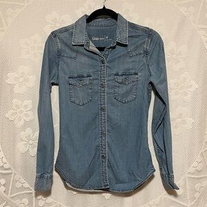 Gap Jean Denim Long Sleeve Button Up